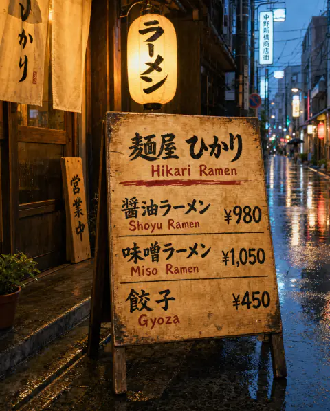 Menú de ramen bilingüe: GPT Image 2