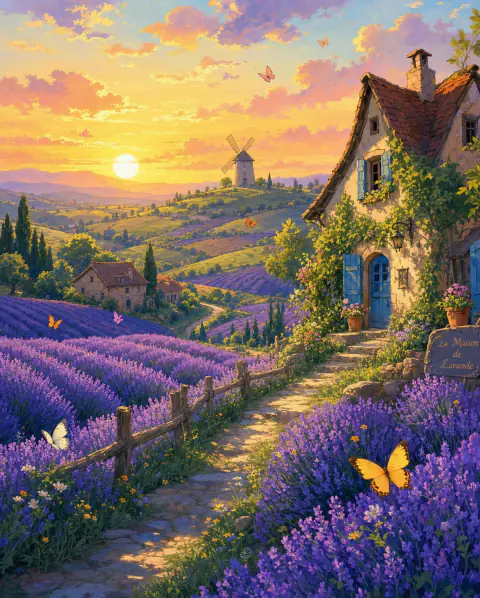 Vùng quê hoa oải hương