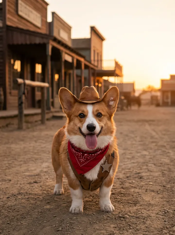 Perro como sheriff