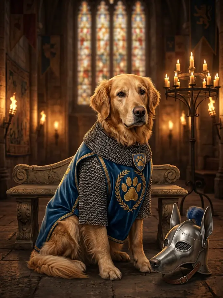 Perro como caballero