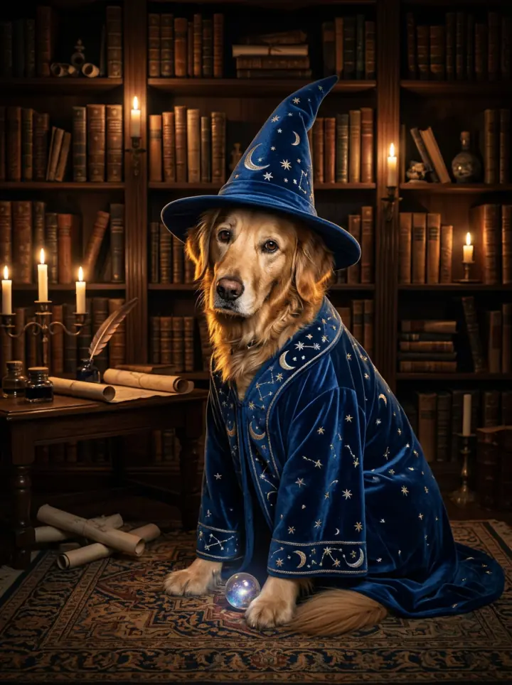 Perro como mago